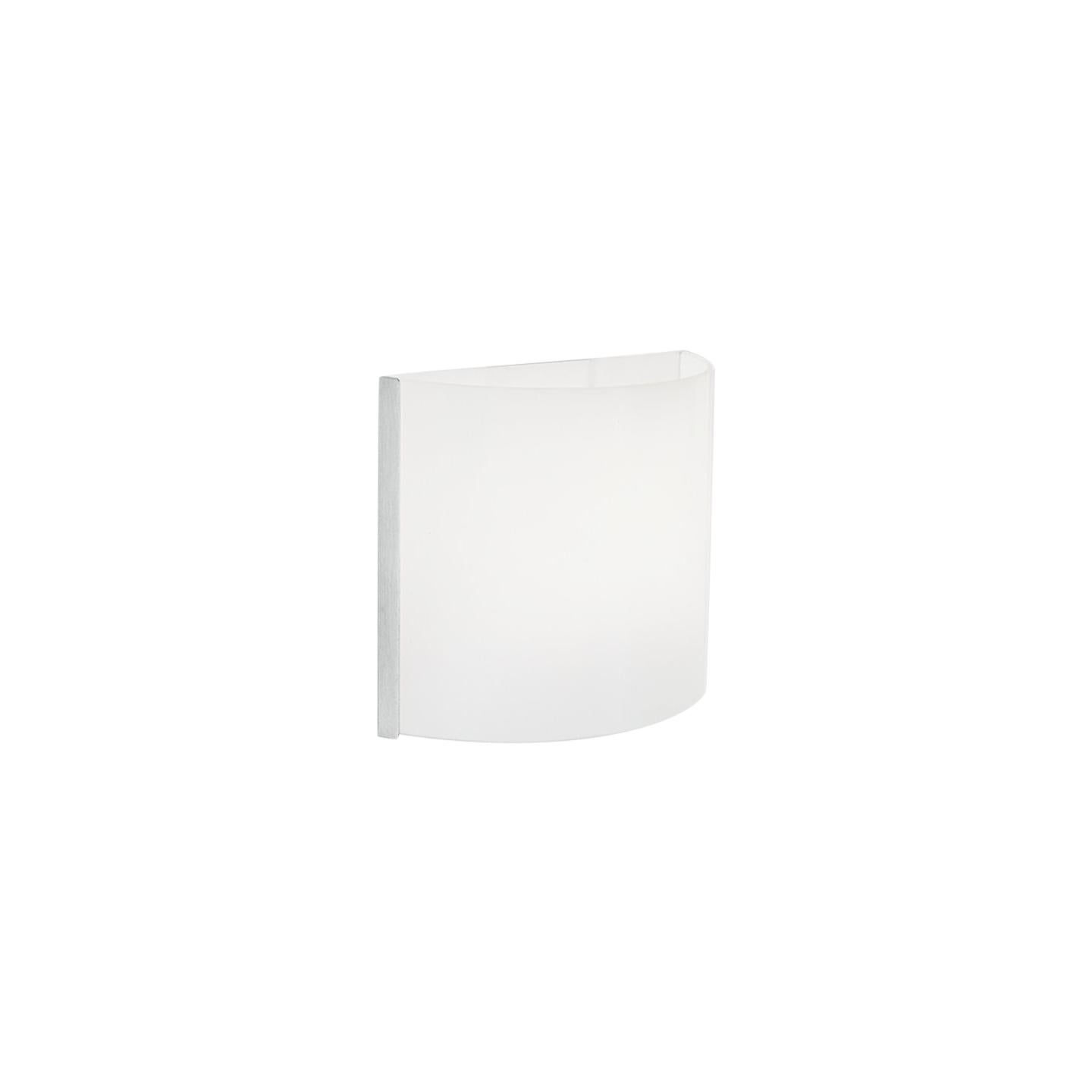 Leucos AA Wall Sconce in White and Brushed Steel by Design Lab