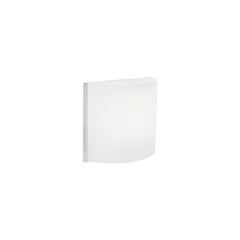 Lampada da parete Leucos AA in bianco e acciaio spazzolato di Leucos Design Lab