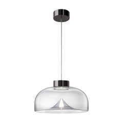 Leucos Aella Mini LED Pendant Lamp, Transparent/Gunmetal