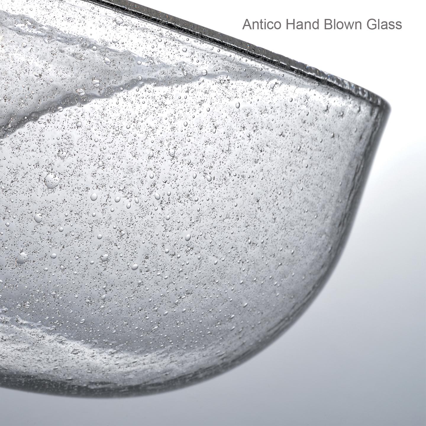 Aella (1968) remains one of the icons of Leucos, representing our vision to bring a fresh, contemporary point of view to traditional hand blown glass techniques. As a Maestro from the Veneto region of Italy hand blows Aella, they create a stunning