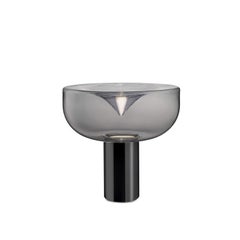 Leucos Aella Mini T 30 LED Table Light in Gray and Gunmetal by Toso & Massari