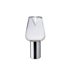 Leucos Aella Thin T LED Table Light in Transparent & Chrome by Toso & Massari