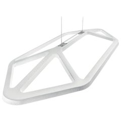 Leucos Aki LED Pendant Lamp, White Okume, 3400 Lumens