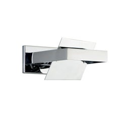 Leucos Ala P 25 Wall Sconce in Chrome and Chrome by Mauro Marzollo