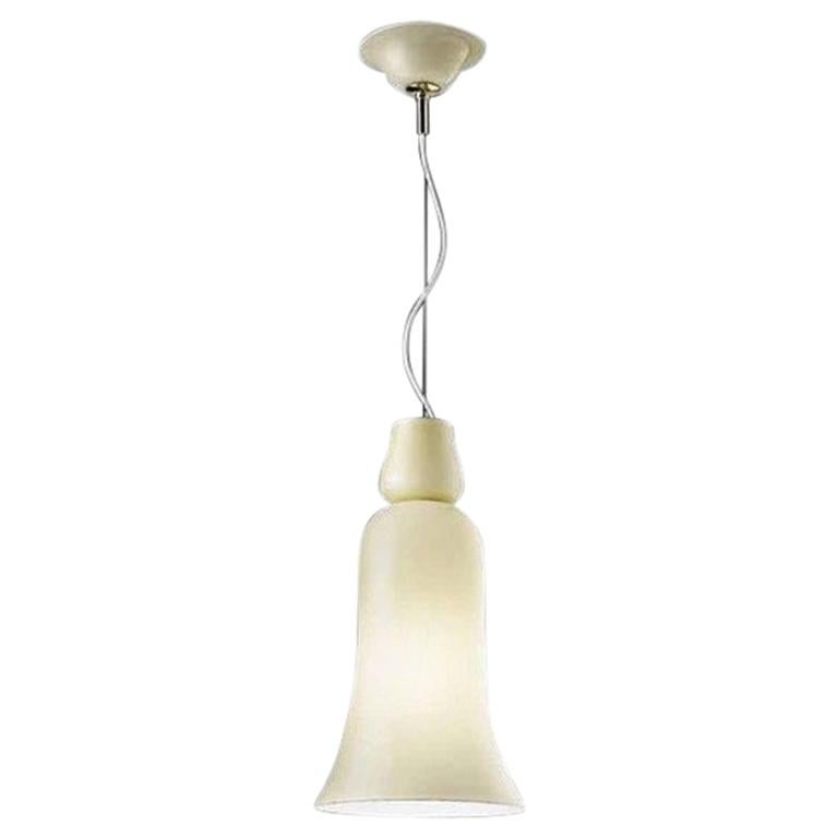Anni Trenta Suspension Lamp by Venini, Straw Yellow For Sale at 1stDibs