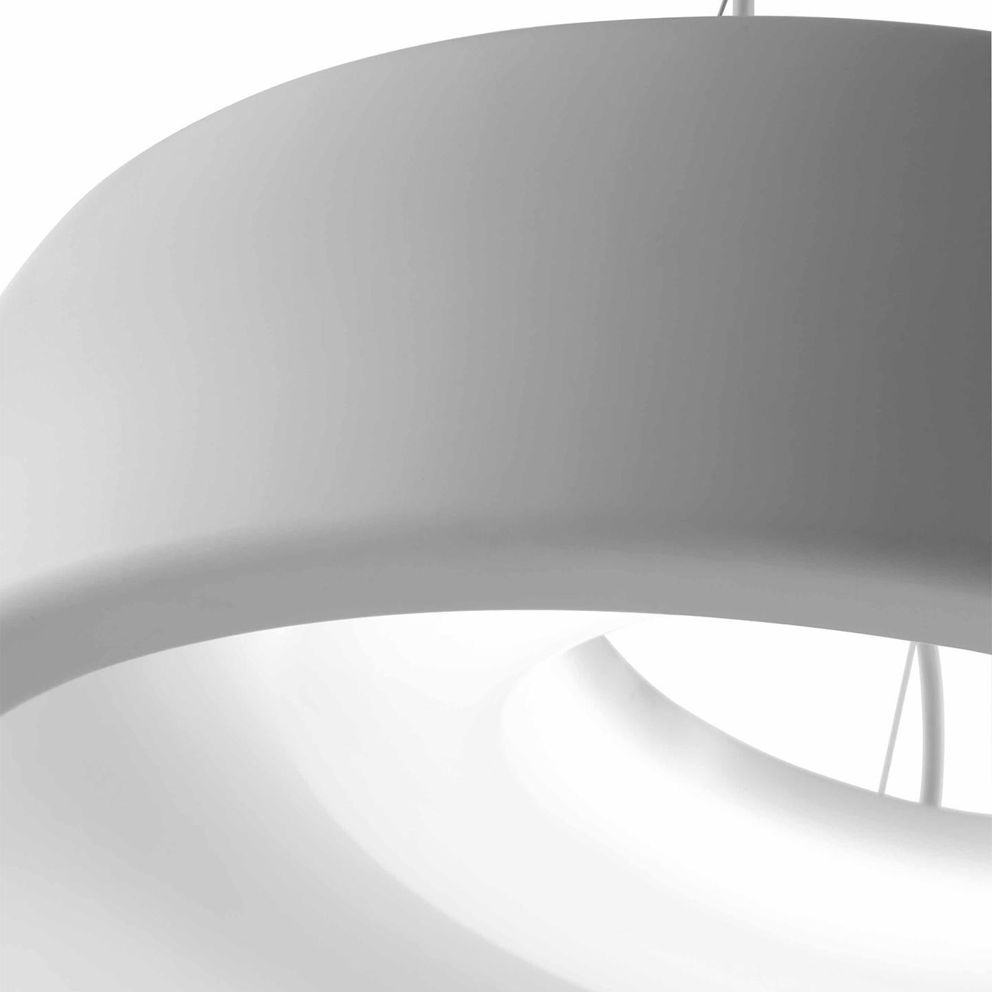 Modern Leucos Axel S LED 3000K Pendant Light in Matte White by Steven Haulenbeek For Sale