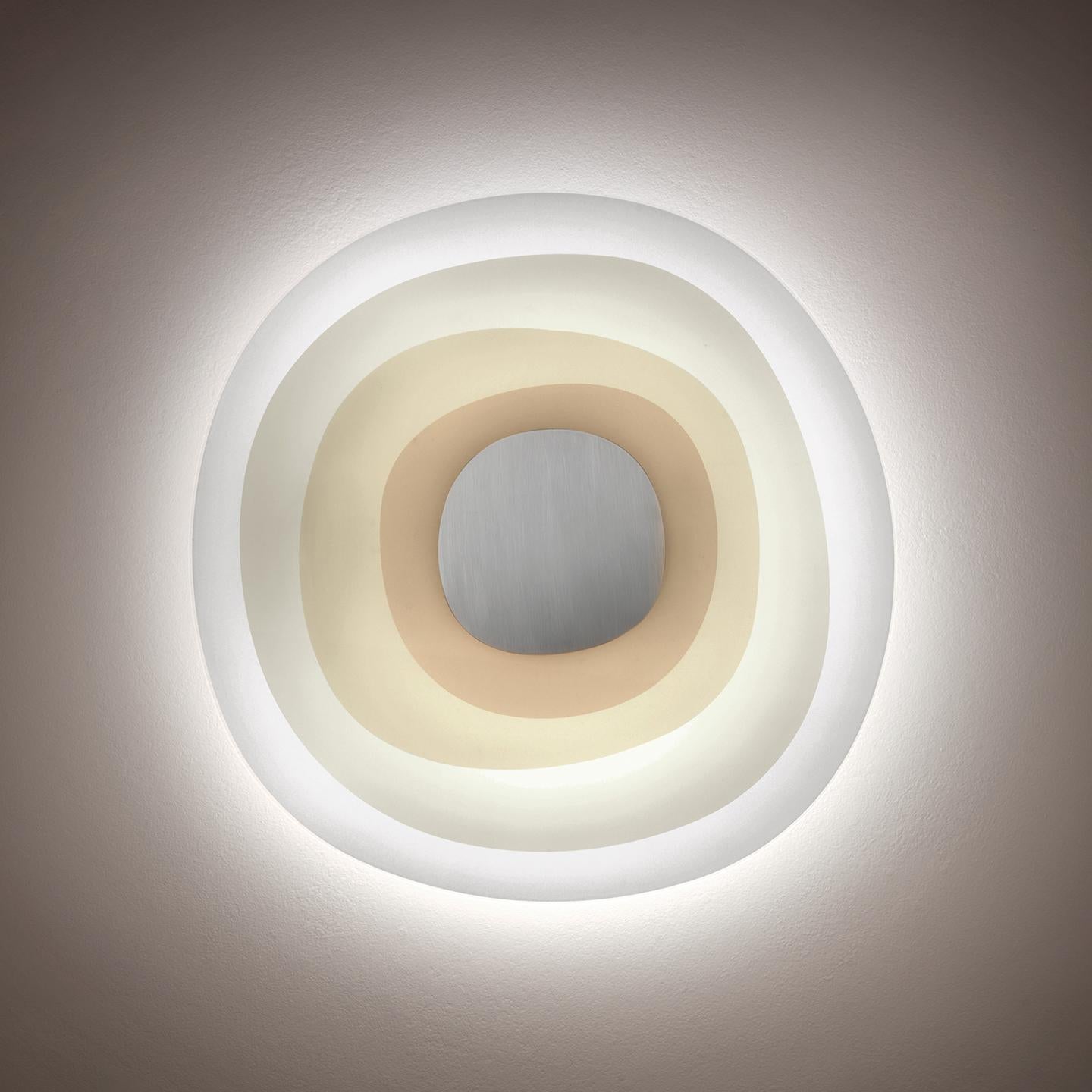 Moderno Leucos Beta Big Flush Mount in bianco e sabbia di Paolo Franzin in vendita