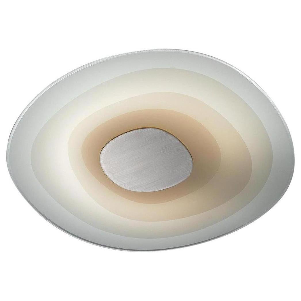 Leucos Beta Small Flush Mount in bianco e sabbia di Paolo Franzin in vendita