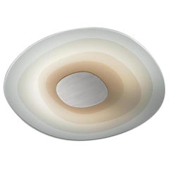 Leucos Beta Small Flush Mount in White and Sand by Paolo Franzin