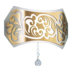 Leucos Charme P Wall Sconce in White and Gold by Mari Toscano