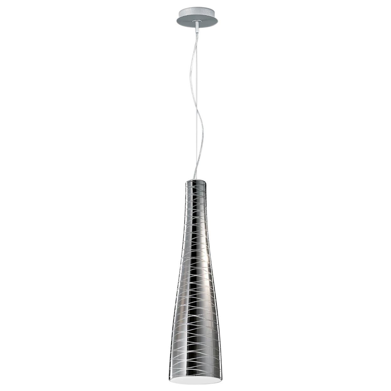Leucos Class S 60 Pendant Light in Mirror and Gray by Design Lab For Sale
