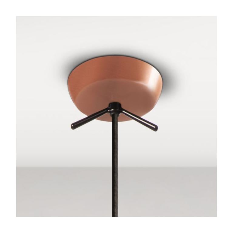 Italian Leucos Clochef S LED Pendant Light in Brushed Copper by Massimo Iosa Ghini For Sale