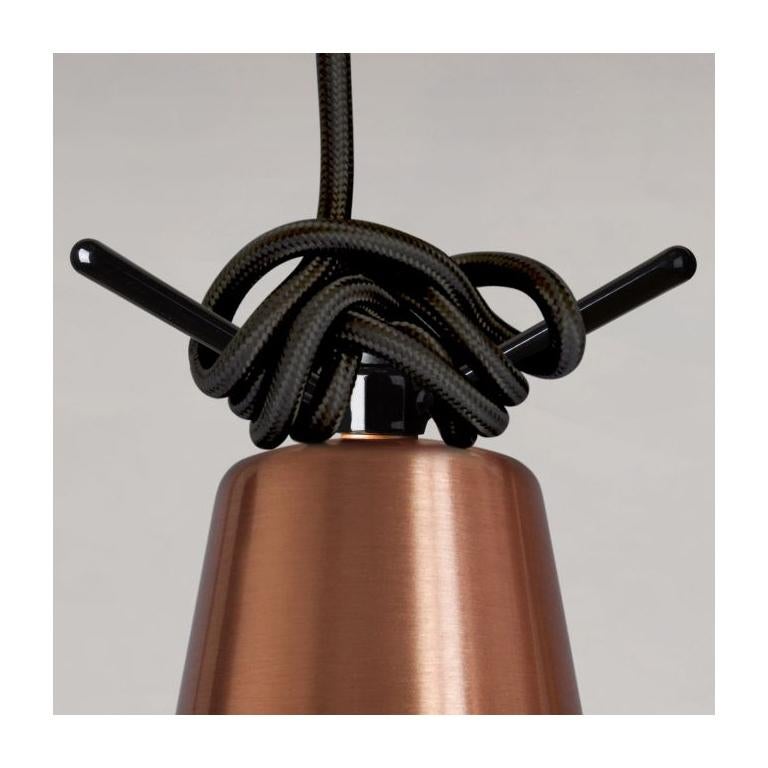 Leucos Clochef S LED Pendant Light in Brushed Copper by Massimo Iosa Ghini In New Condition For Sale In Edison, NJ