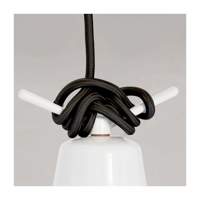 italien Lampe à suspension LED Leucos Clochef S en blanc brillant de Massimo Iosa Ghini en vente