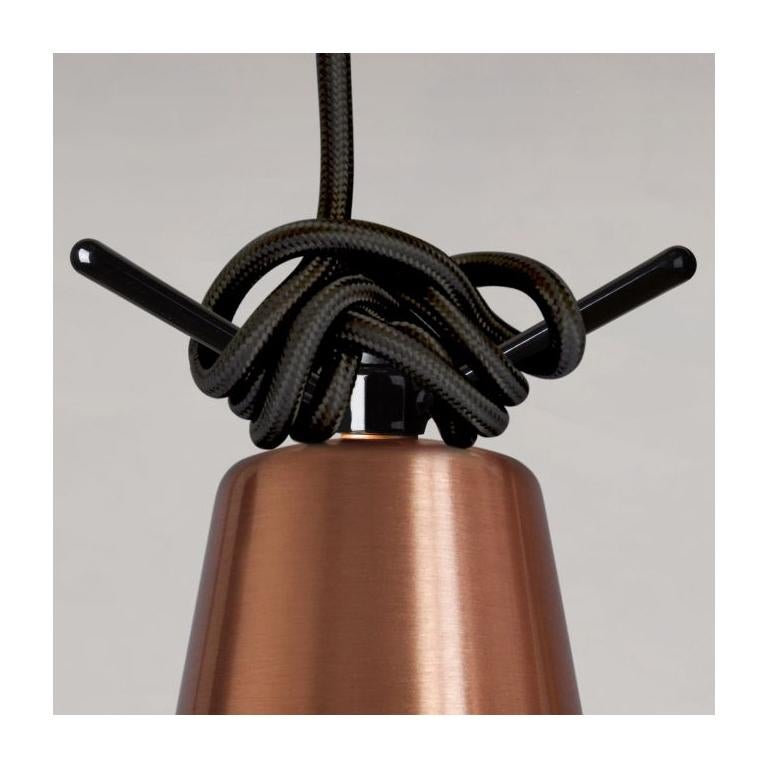 Italian Leucos Clochef S Pendant Light in Brushed Copper by Massimo Iosa Ghini For Sale