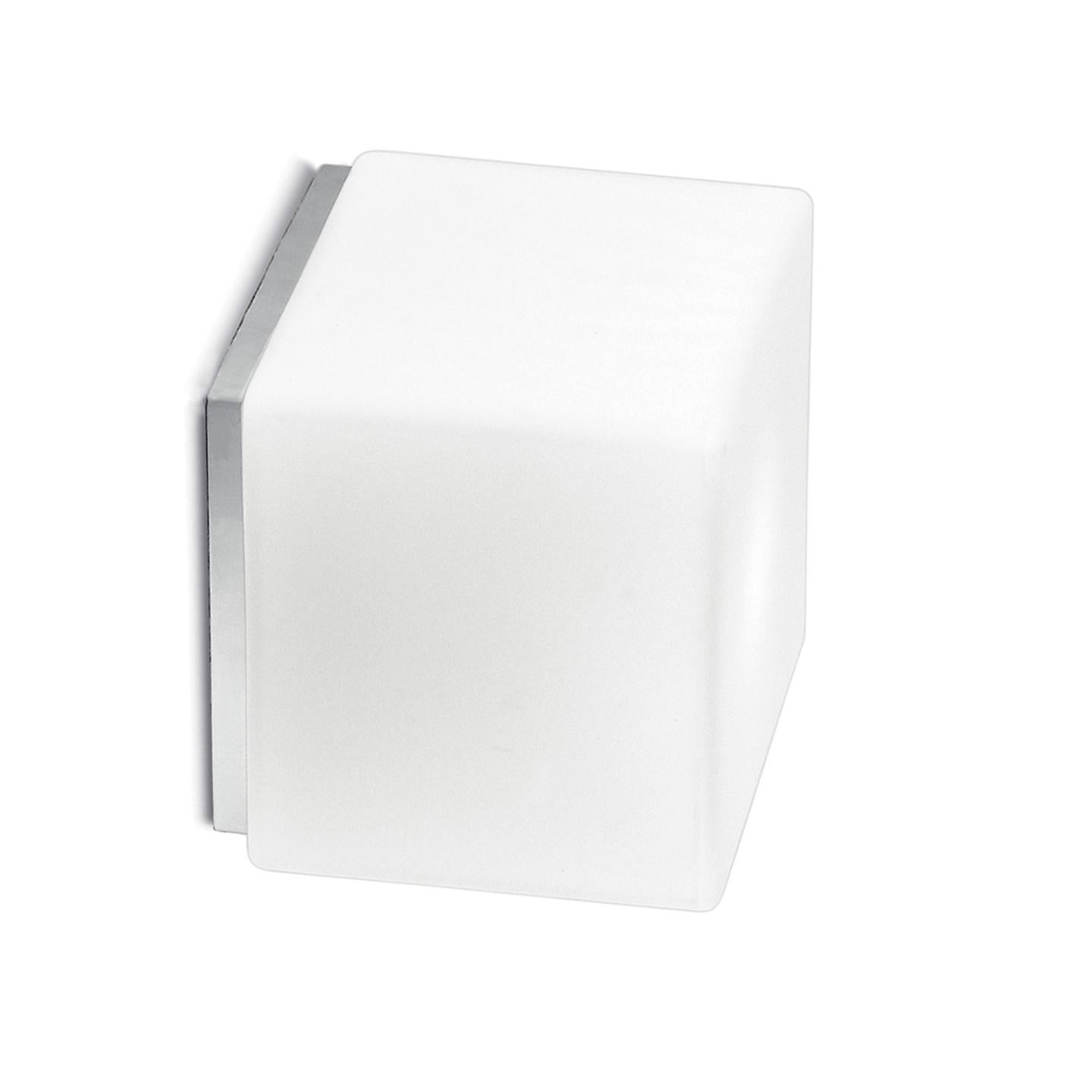 Leucos Cubi P-PL 11 Flush Mount in Satin White and Gray by Design Lab