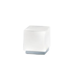 Lampe de bureau Leucos Cubi T 16 en blanc satiné et gris par Design Lab