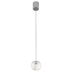 Lampe à suspension LED S Fairy Leucos Fairy en transparent et chrome
