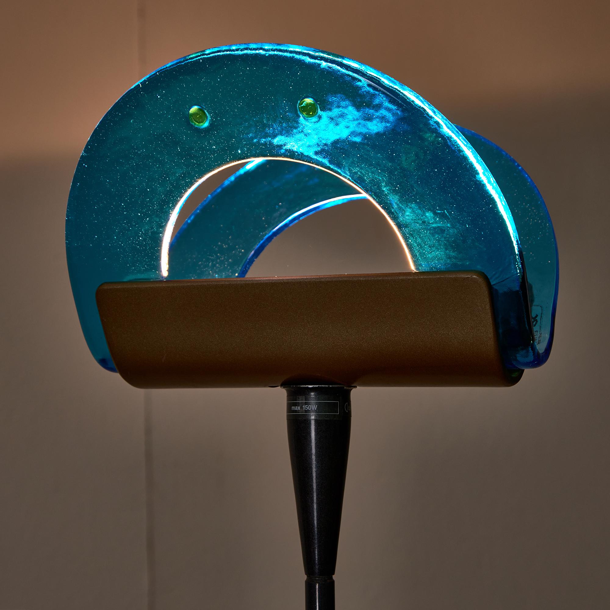 Mid-Century Modern Leucos Floor Lamp Vetri Murano Glass, 1980s