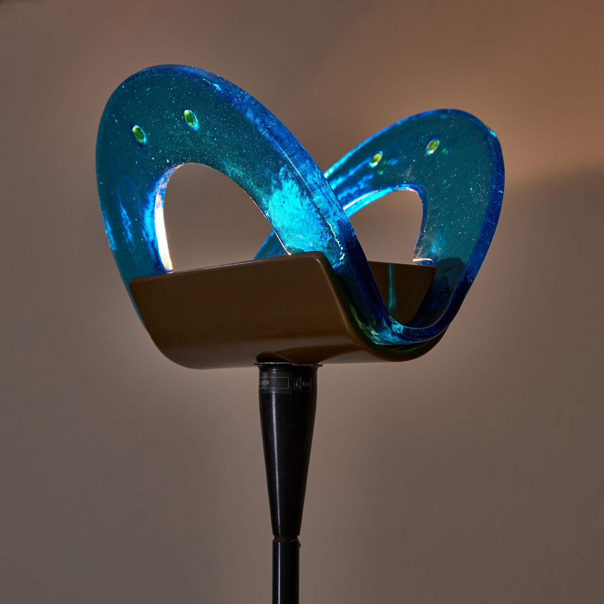 Italian Leucos Floor Lamp Vetri Murano Glass, 1980s