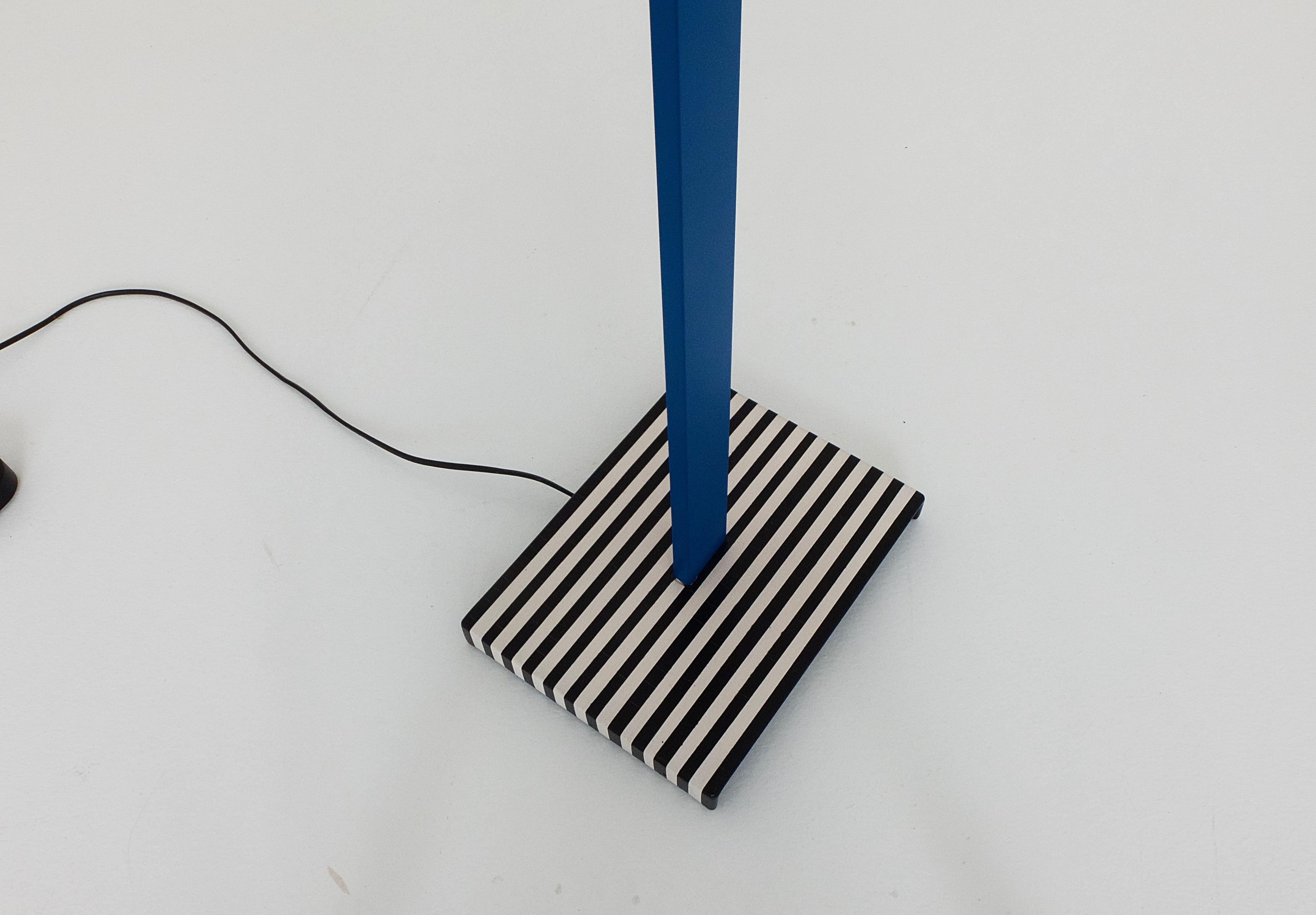 Leucos Floor Lamp with Vetri Murano Glass Shade Customized in Memphis Colors 1