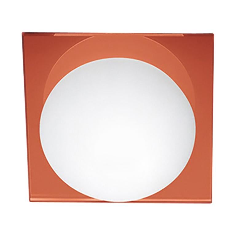 Leucos Gio P-PL 15 Wall Sconce in Satin White and Orange by Michele Sbrogiò For Sale