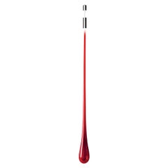 Leucos Glo S 270 LED, lampada a sospensione in rosso e cromo di Danilo De Rossi