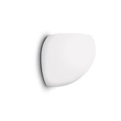 Applique Leucos Golf P in bianco satinato e cromo di Toso & Massari