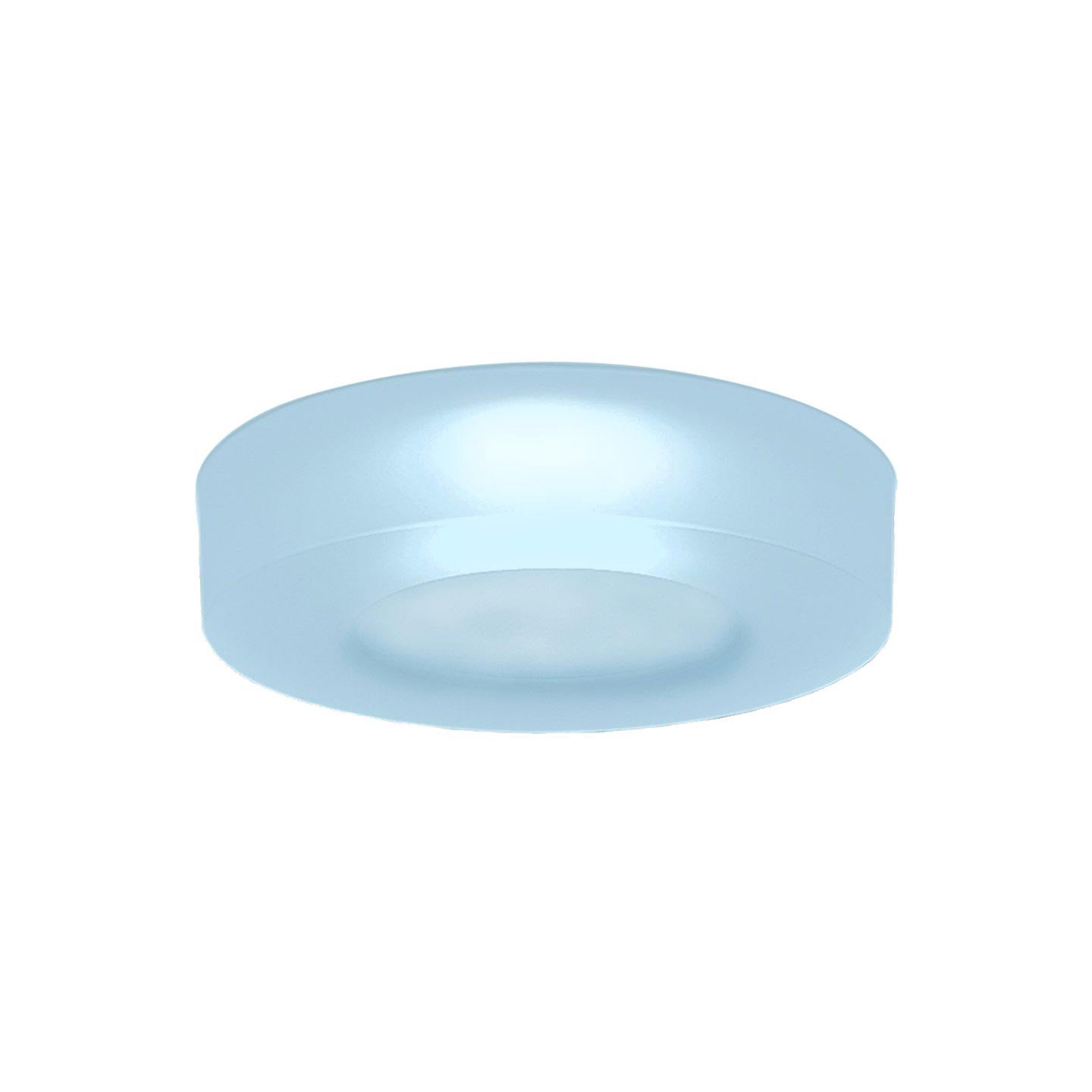 Leucos Iside 2 R Pale Blue Flush Mount by Roberto Pamio For Sale