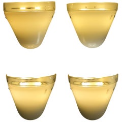 Appliques murales italiennes Leucos en verre de Murano du milieu du siècle dernier, 1970