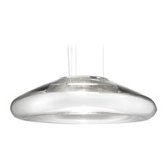 Leucos Keyra S 60 LED Pendant Light in Transparent and White by Roberto Paoli