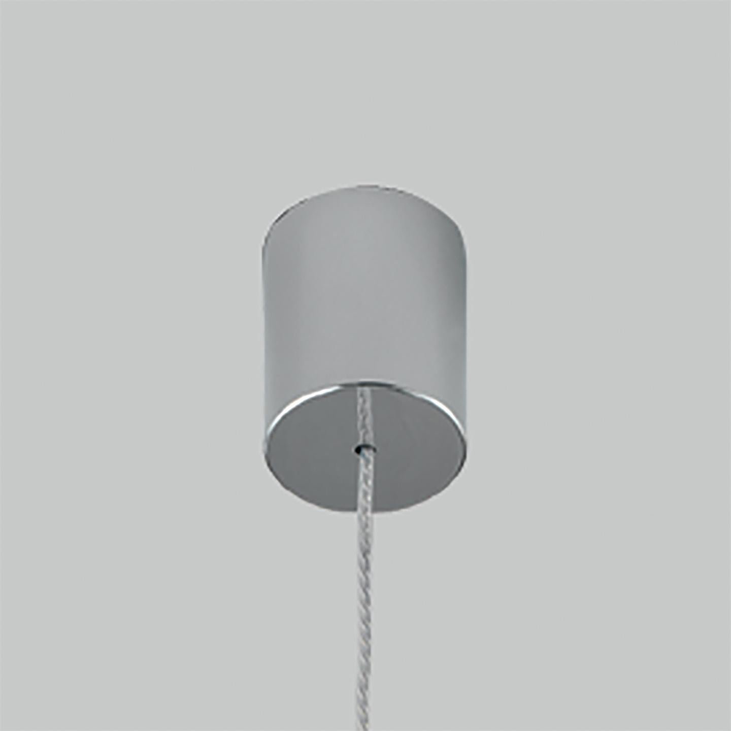 Italian Leucos Kuk S G9 Pendant Light in Transparent & Chrome by Paolo Crepax  For Sale
