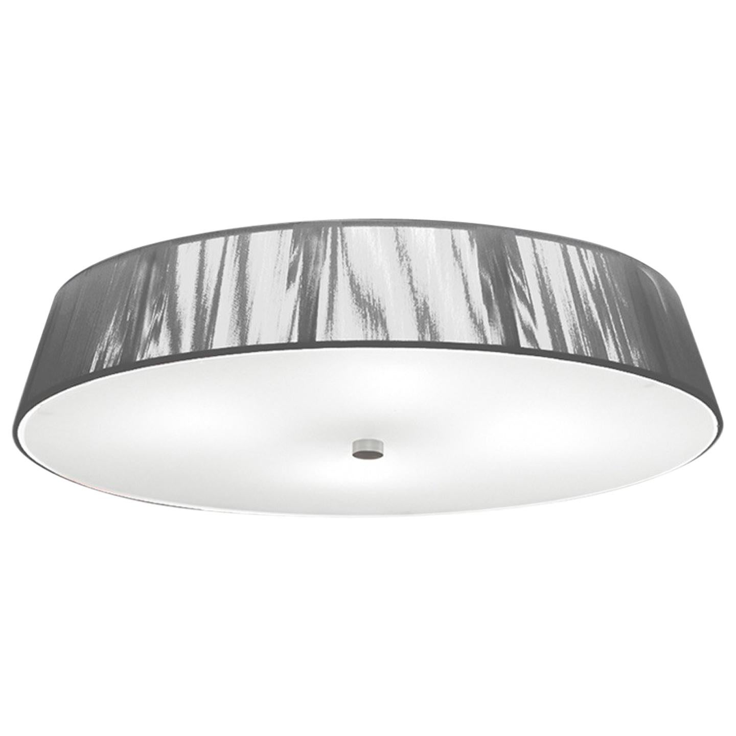 Leucos Lilith PL 55 Flush Mount in Silver, White & Brushed Nickel by Design Lab For Sale