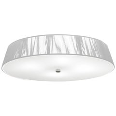 Leucos Lilith PL 55 Flush Mount in White and Brushed Nickel by Design Lab