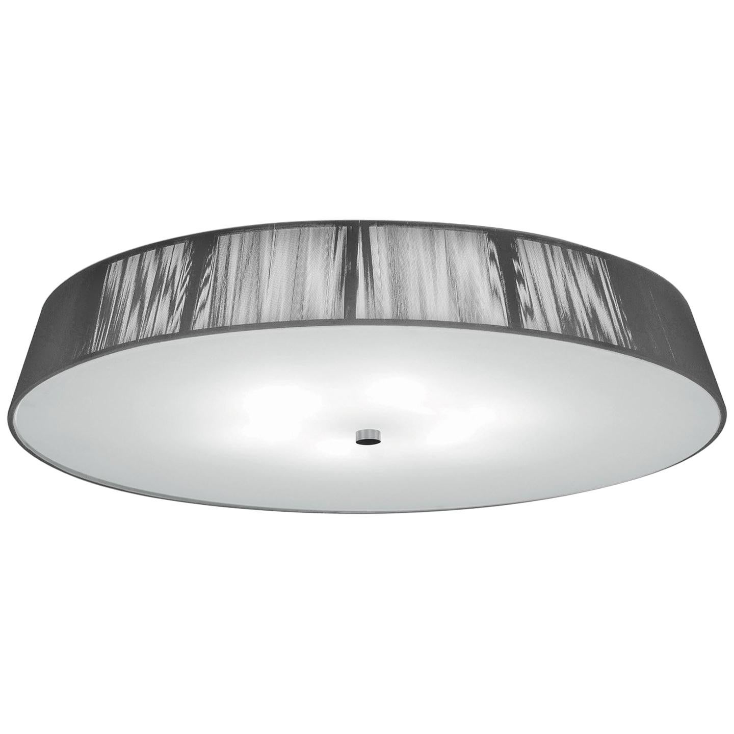 Leucos Lilith PL 70 Flush Mount in Silver, White & Brushed Nickel by Design Lab For Sale