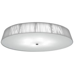 Leucos Lilith PL 70 Flush Mount in White & Brushed Nickel by Design Lab