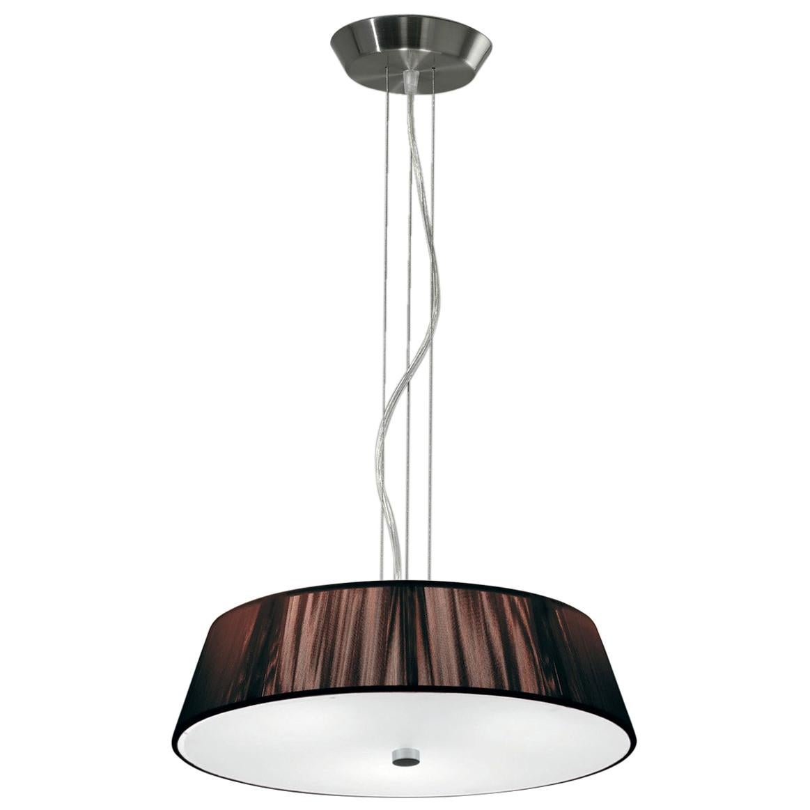 Leucos Lilith S 40 Pendant Light in Mocha and Brushed Nickel by Design Lab For Sale