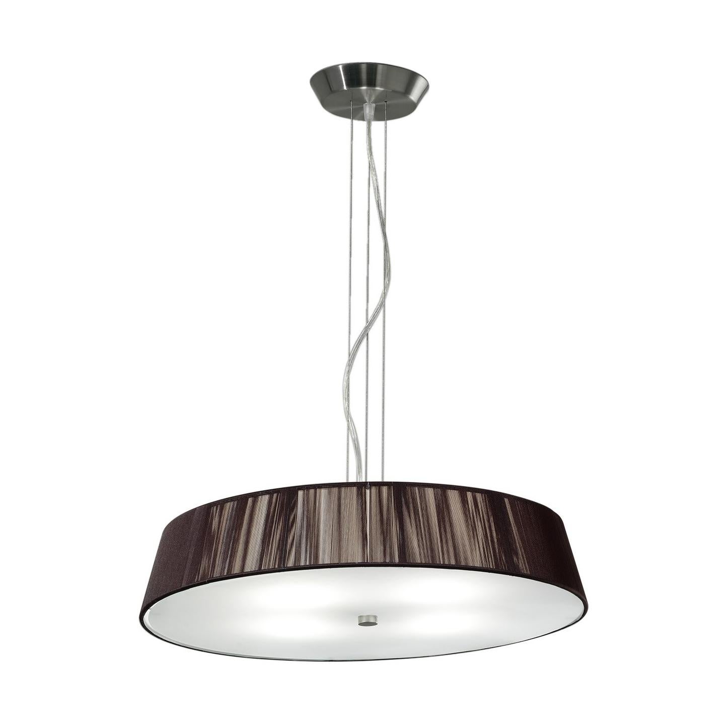 Leucos Lilith S 55 Pendant Light in Mocha & Brushed Nickel by Design Lab For Sale