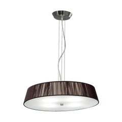 Leucos Lilith S 55 Pendant Light in Mocha & Brushed Nickel by Design Lab