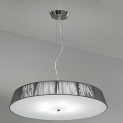 Leucos Lilith S 70 Pendant Light in Silver and Brushed Nickel by Design Lab