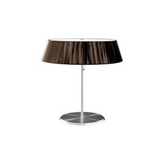Leucos Lilith T Table Light in Mocha and Brushed Nickel by Design Lab
