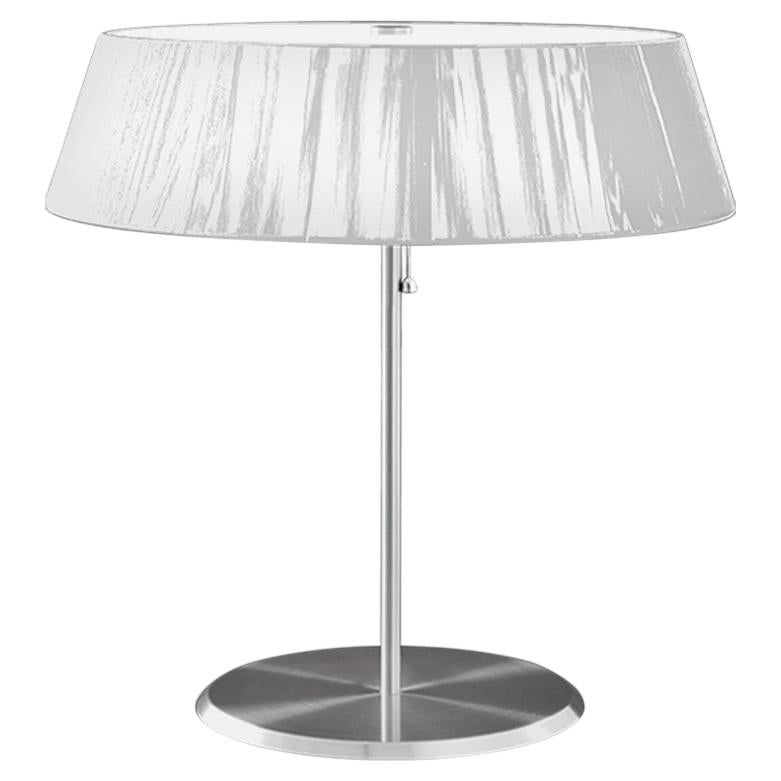 Modern Leucos Lilith T Table Light in White & Brushed Nickel by Design Lab