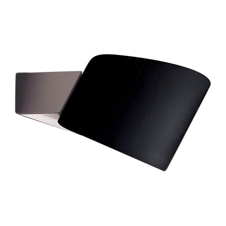 Modern Leucos Link P Micro Wall Sconce in Black & Brushed Nickel by Mauro Marzollo For Sale