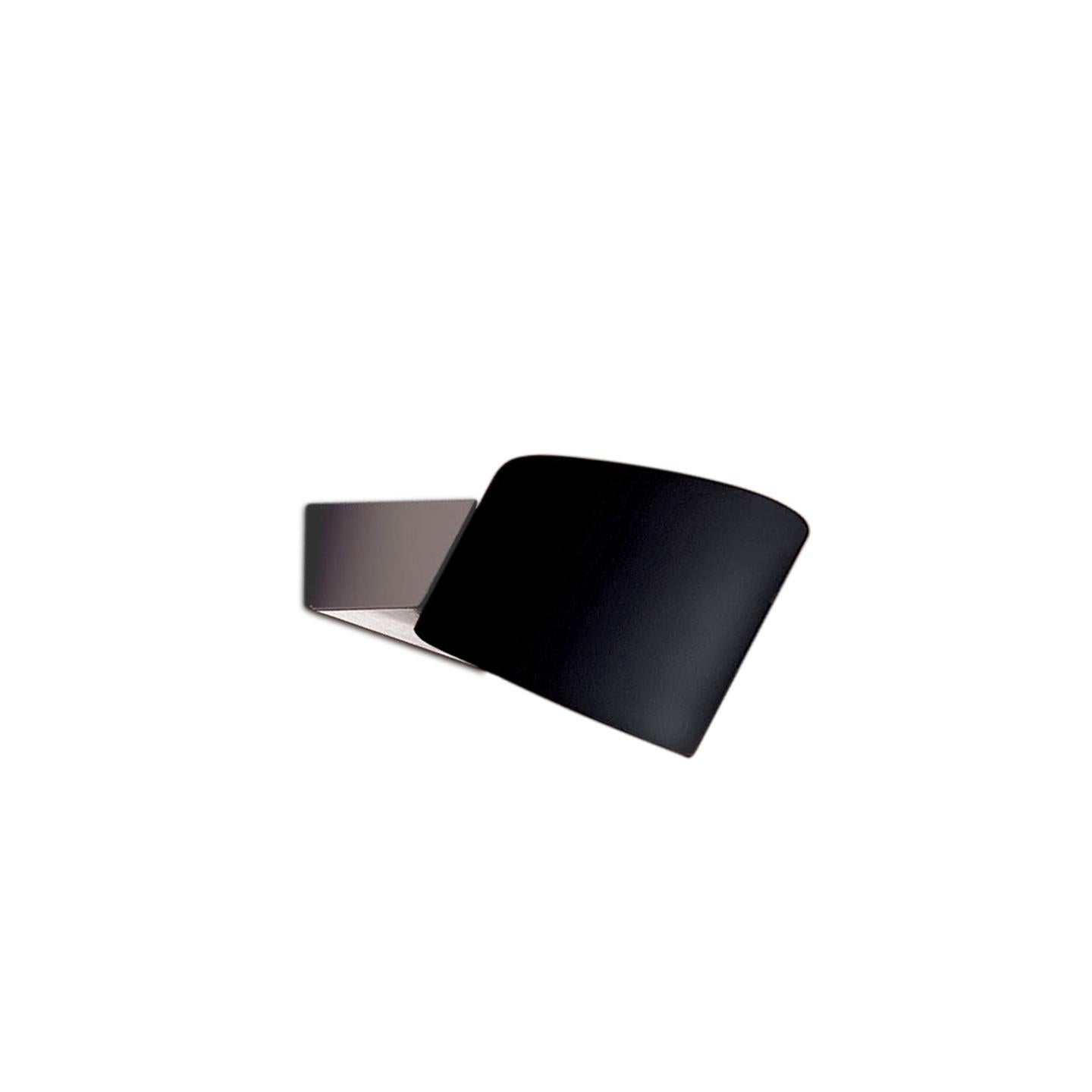 Leucos Link P Micro Wall Sconce in Black & Brushed Nickel by Mauro Marzollo For Sale