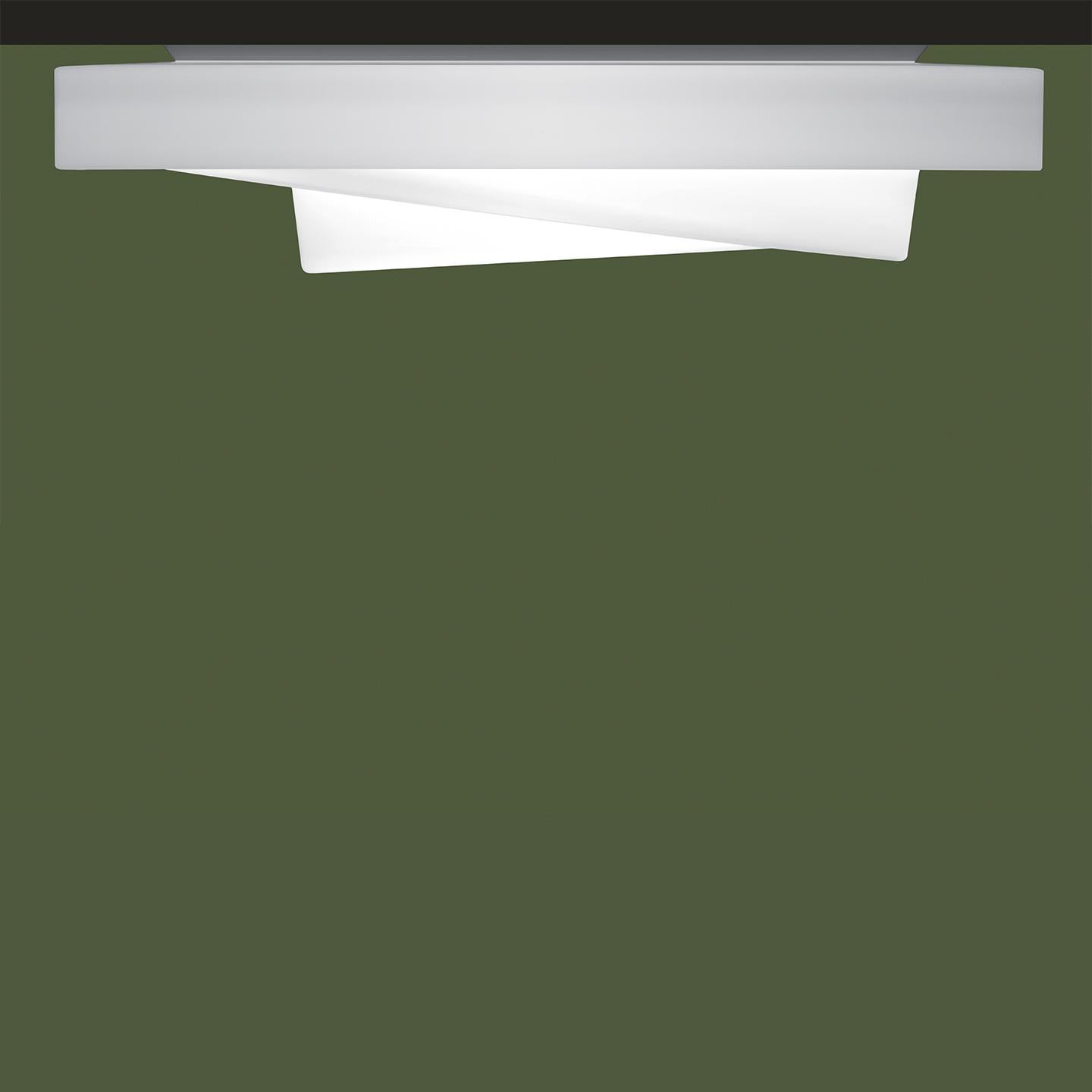 Modern Leucos Loop-Line LED Flush Mount in White by Toso, Massari & Assoc. with G. Toso For Sale