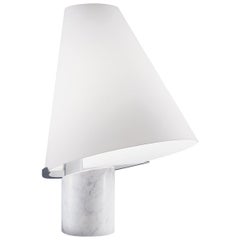 Leucos Micene T Table Light in White and Carrara by Toso, Massari & Associates