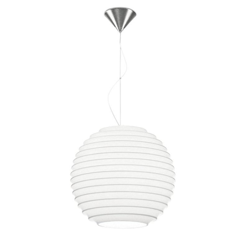 Leucos Modulo S Sphere Pendant in White and Nickel by Toso, Massari and  Associates For Sale at 1stDibs