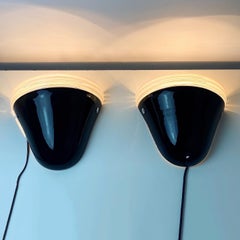 Leucos Murano Glass Lamp Sconce Pair