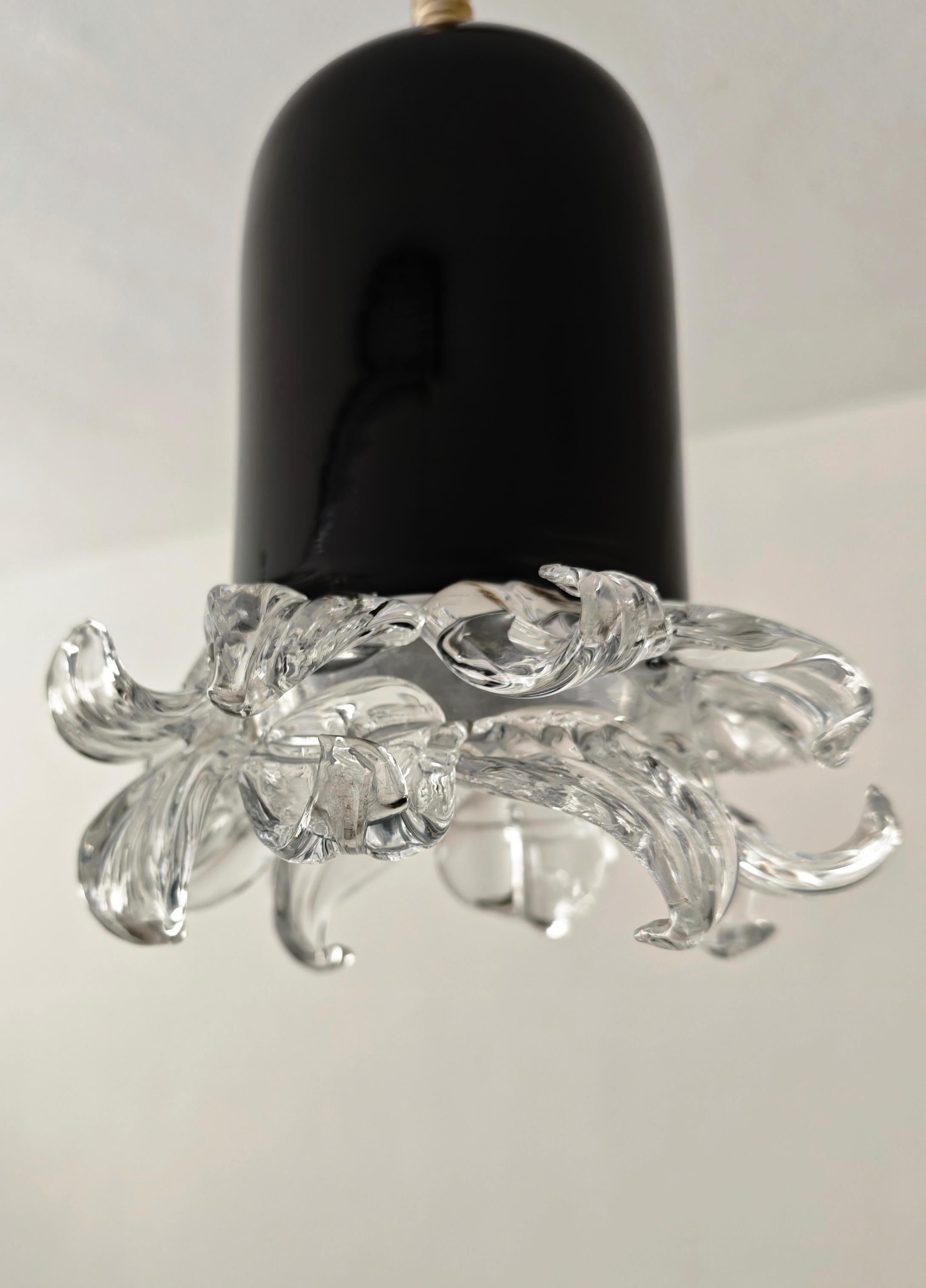 Lampada a sospensione in vetro di Murano Leucos Design Italia anni '70 Mid-Century Modern in vendita 8