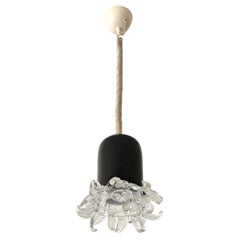 Leucos Murano Glass Pendant Lamp Design Italy 1970s Mid-Century Modern